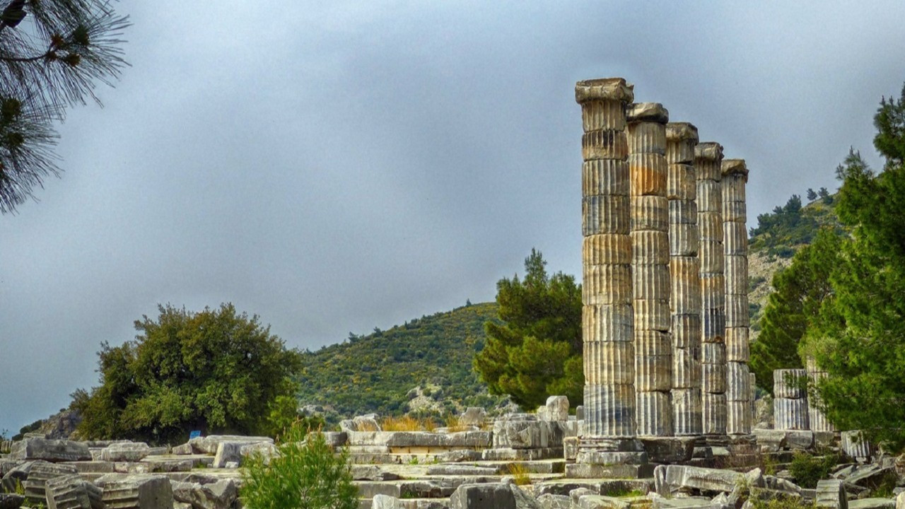 Aydın'daki Priene Antik Kenti, fotoğrafçıların uğrak yeri oldu
