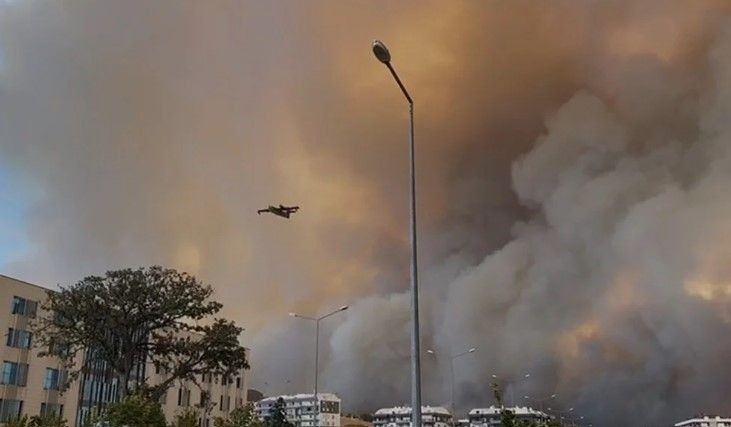 Çanakkale'deki orman yangını büyüyor. Çanakkale-Çan yolu trafiğe kapatıldı, üniversite boşaltıldı. - Sayfa 4