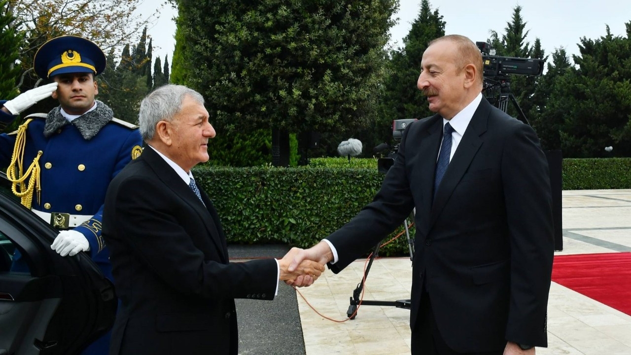 Azerbaycan Cumhurbaşkanı Aliyev, Bakü'de Iraklı mevkidaşı Reşit ile bir araya geldi